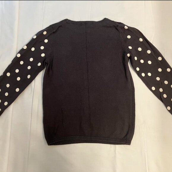 H&M Sweater Dark Gray Polka Dots for Girls Size 6X/7 - Picture 3 of 3